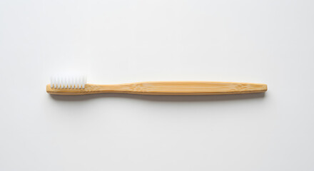 Sustainable Bamboo Toothbrush with White Bristles png