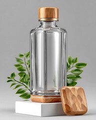 Unique Glass Container Bamboo Accent High Resolution Picture