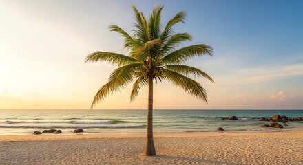 Obraz premium coconut tree in the beach