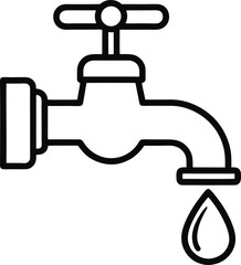 faucet with water drop