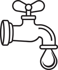 faucet with water drop
