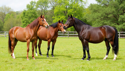Horses in paddock
