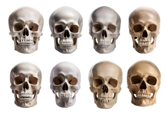 Collection Skull Isolated on transparent or white background