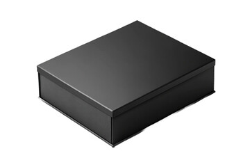 Naklejka premium black box isolated on white background
