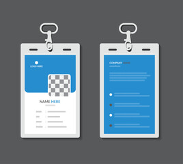 Clean & Professional Company ID Card Layout | Corporate Badge Template