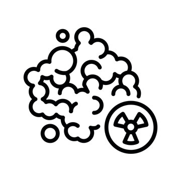 slag metal processing black line icon for digital and print projects.