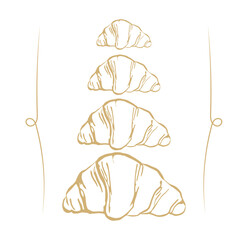 Vertical Croissant Composition – Bakery Poster Design