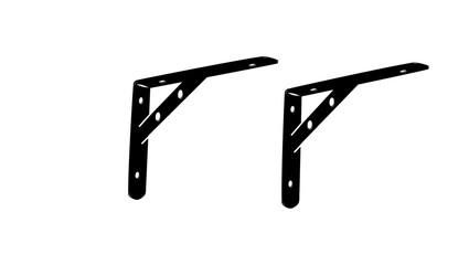 Wall Bracket, black isolated silhouette