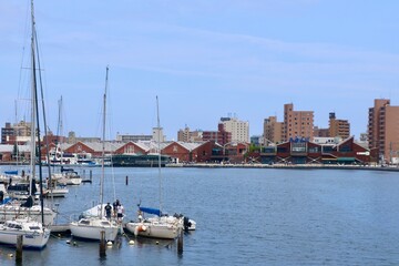Fototapeta premium 函館港・赤レンガ倉庫（北海道・函館市）