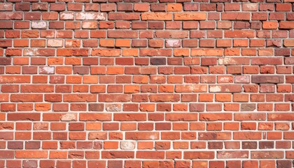 Fototapeta premium Old red brick wall texture with weathered paint