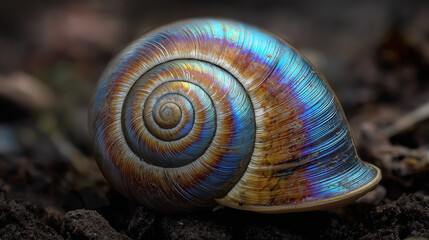 A top-tier content-ready image exploring the worlds of land and sea: a closer look at pond and ocean snails - discovering surprising shell similarities.