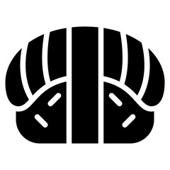 Sushi icon in glyph style, suitable for food, fast food and restaurant concept illustrations