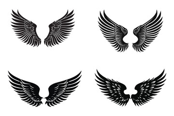 Obraz premium Collection of Four Pairs of Angel Wings