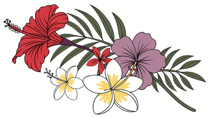 bouquet of red flowers , flower, floral, vecto