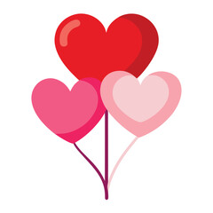 An isolated red heart-shaped balloon is a festive symbol of love and romance, perfect for a Valentine's Day celebration or a birthday party