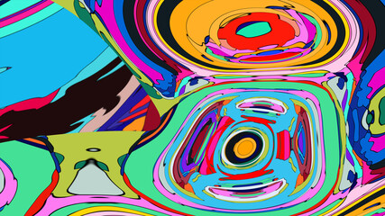 Colorful abstract psychedelic fluid background for music festival