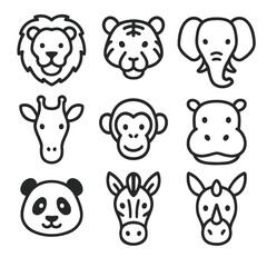 set of animal icons