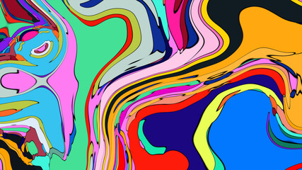 Colorful abstract psychedelic fluid background for music festival