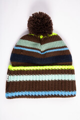 wool cap  on white background