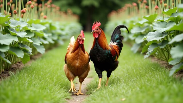 Chicken and poultry countryside
