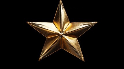Obraz premium Golden Star on Black Background.