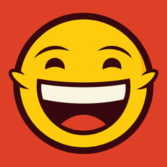 Fototapeta premium Smiling Face Emoji SVG Vector Graphic
