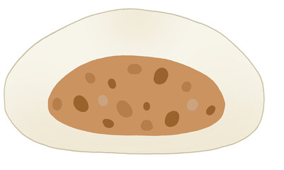 シンプルな肉まんのイラスト