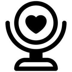 Self care. Outlined stroke vector icon with black-filled details.