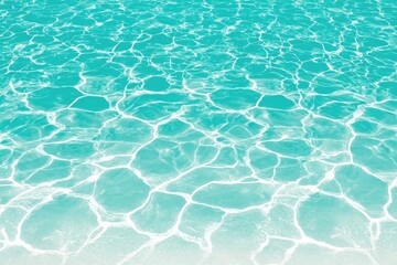Turquoise water surface with light reflections