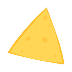 Nachos chip vector. Tortilla chips or nachos tortillas flat vector color icon.