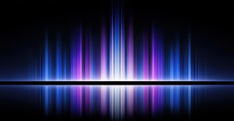 Abstract Colorful Light Streaks With Reflection