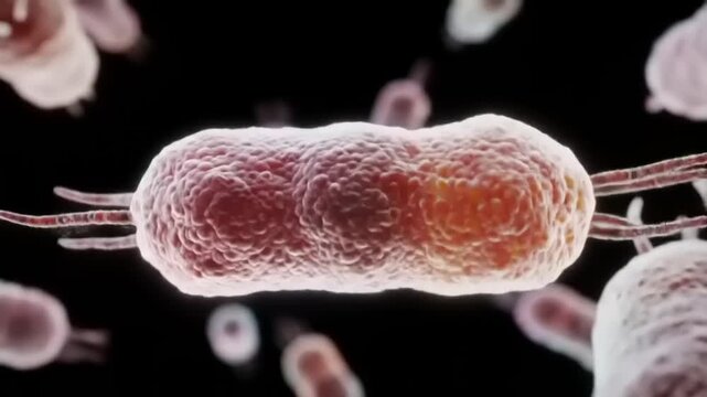 Microscopic Bacteria Colony.
