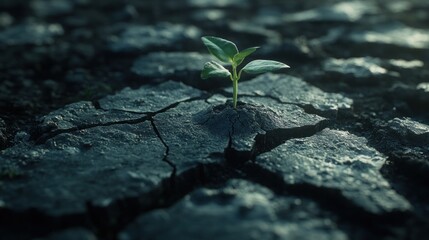 green plant growing in the soil