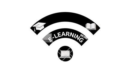 E learning symbol graphic design