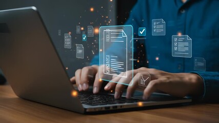 Streamlining Workflows: Digital Document Management System on Laptop for Efficient Task Management, Compliance, and Automated Checklist Processing - Powered by Adobe