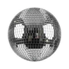 Shiny silver disco ball for a party or nightclub