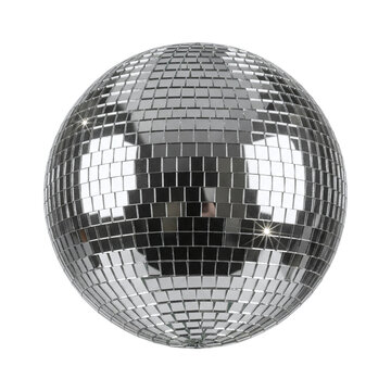 Shiny silver disco ball for a party or nightclub