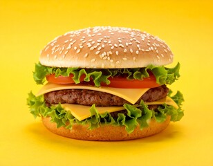 Food & Beverage Series&mdash;delicious cheese hamburger 