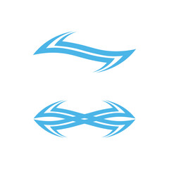 Obraz premium Abstract fluid motion water wave blue vector logo design for creative company