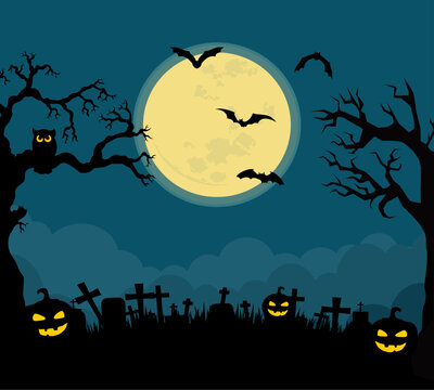 halloween full moon clipart