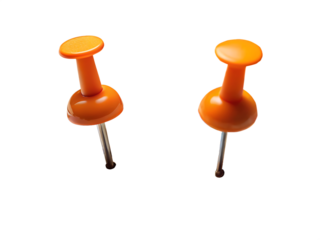 Map of a city with two orange pins on it isolated on white background ,PNG.AI Generated.