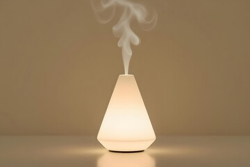 Modern Aroma Diffuser Emitting Gentle Steam
