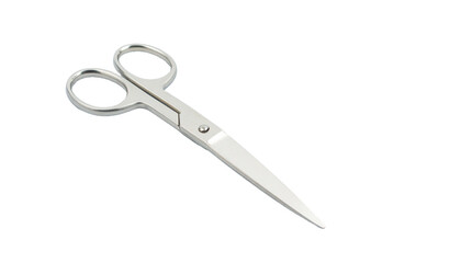 Fototapeta premium Scissors, isolated on white background, sharp, metallic, functional, essential, cutting, office, school, home, craft, precise, durable, stainless, tool, versatile, sleek, ergonomic, small, practical, 
