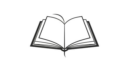 open book isolated on white background