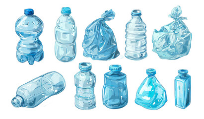 Environment ecology pollution plastic bottles waste recycling sustainability