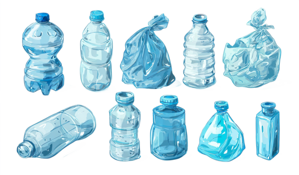 Environment ecology pollution plastic bottles waste recycling sustainability

