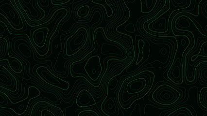 Dark Green Topographic Contour Lines Pattern topographic map