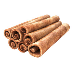cinnamon sticks isolated on white or transparent background