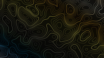 Topographic map contour lines abstract background pattern
