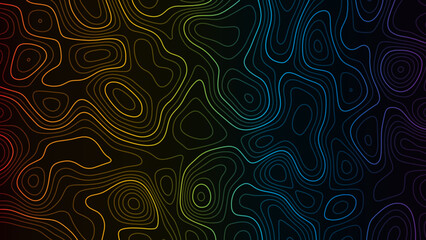 Topographic lines gradient abstract background contour